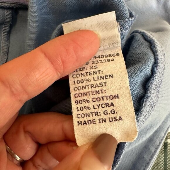 Cut Loose Pull On A-Line Linen Walking Skirt Womens XS Blue Coastal Boho Summer - Picture 9 of 9